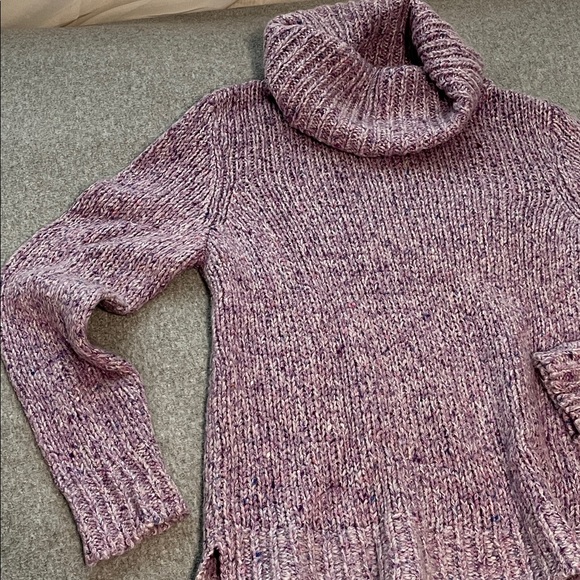 Talbots Cowl Turtleneck Sweater Womens Wool Silk Mohair Ribbed Preppy Academia - Picture 8 of 9